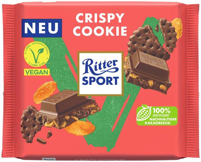 Ritter Sport Crispy Cookie Vegaanisuklaa 100g