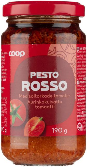 Coop Pesto Rosso aurinkokuivattu tomaatti 190 g