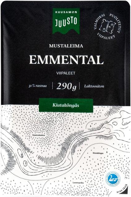 Kuusamon Juusto mustaleima Emmentalviipale 290 g