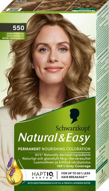 Schwarzkopf Natural & Easy 550 Satiini Tummanvaalea hiusväri