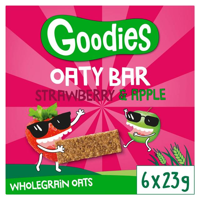 Goodies Oaty Bars Strawberry & Apple täysjyväkaurapatukka 6 pack 138g (6x23g)