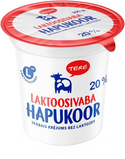 Hapukoor 20%, laktoosivaba, 300 g