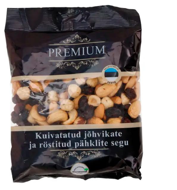 Premium jõhvika-pähklite segu 200g