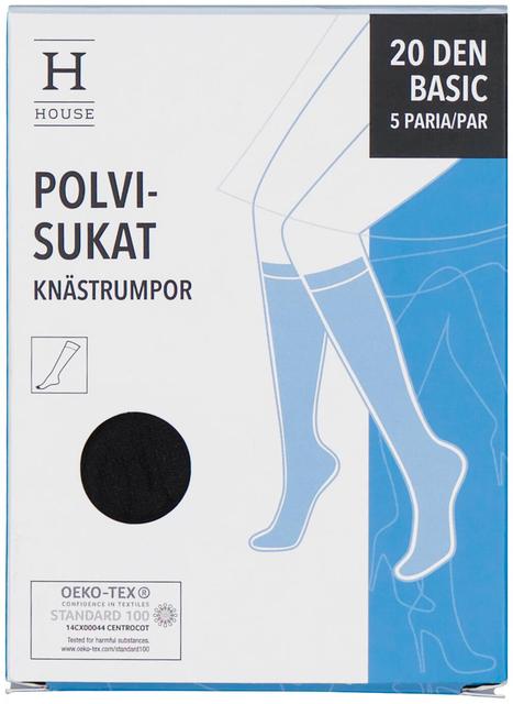 House naisten polvisukat basic 20 den 5-pack