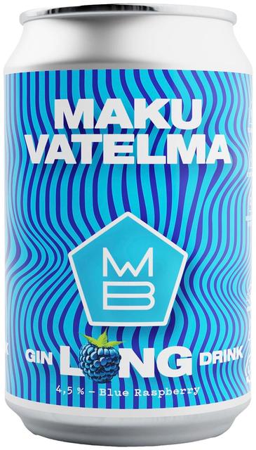 Maku Brewing Vatelma Gin Long Drink Blue Raspberry 4,5% 0,33l tlk