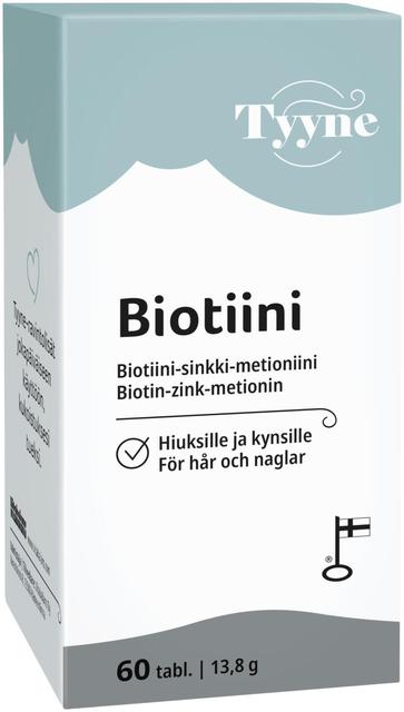 Tyyne Biotiini 60 tabl., biotiini-sinkki-metioniinitabletti, Vitabalans