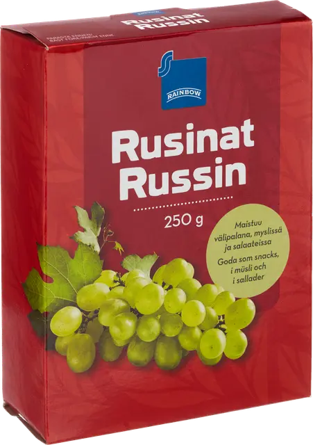 Rainbow 250g rusinat