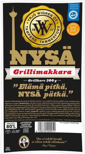 Wigren Nysä Grillimakkara 300g