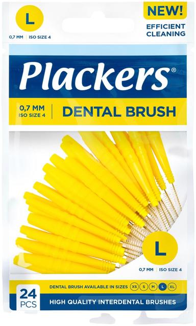 Plackers Dental Brush hammasväliharja L 0,7mm 24kpl
