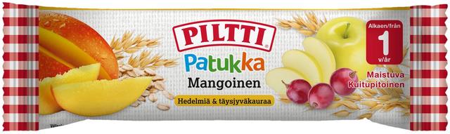 Piltti 25g Mangoinen välipalapatukka 1v