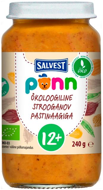 Põnn Ökoloogiline Strooganov pastinaagiga 240 g, alates 12-elukuust