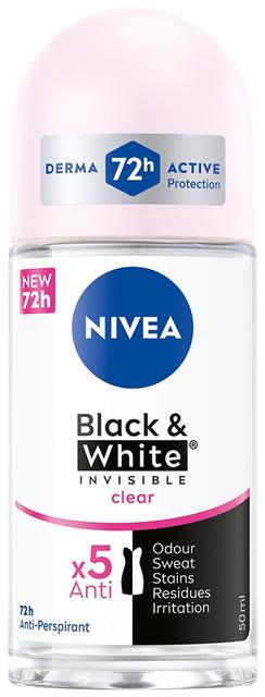 NIVEA 50ml Black & White Invisible Original Deo Roll-on -antiperspirantti