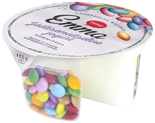 Jäätisemaitseline jogurt kommidega, 145 g