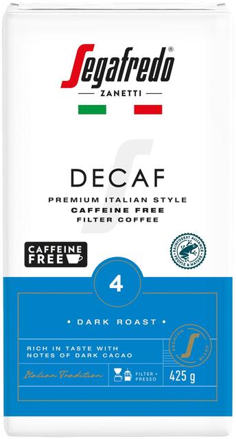 Segafredo Decaf kofeiiniton suodatinkahvi RAC 425g