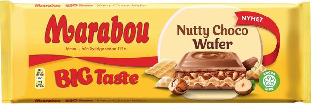 Marabou Big Taste  Nutty Choco Wafer suklaalevy 270g