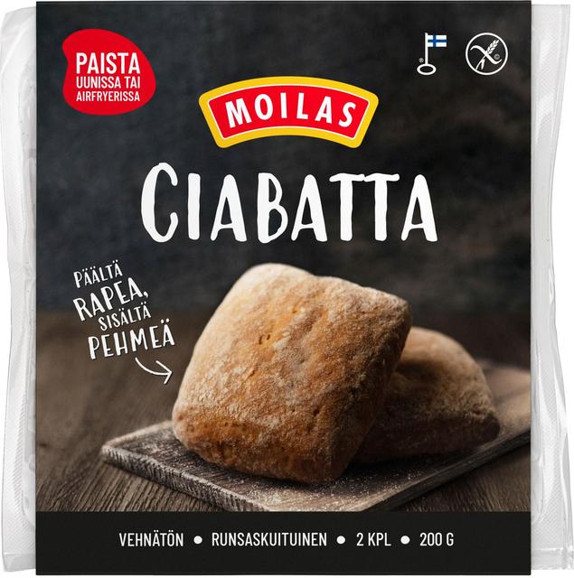 Moilas Ciabatta gluteeniton 2kpl/200 g