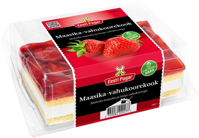 Maasika-vahukoorekook 300 g laktoosivaba