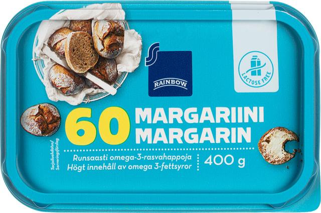 Rainbow 400g laktoositon margariini 60%