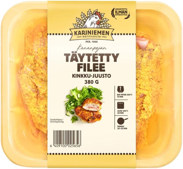 Kariniemen Kananpojan täytetty filee kinkku-juusto 380 g