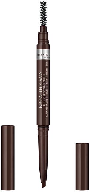 Rimmel Brow This Way Filler & Fixer -kulmakynä 003 Dark Brown 0,4 g