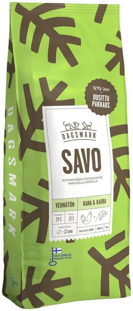 Dagsmark SAVO vehnätön koiran kuivaruoka kana-kaura 2kg