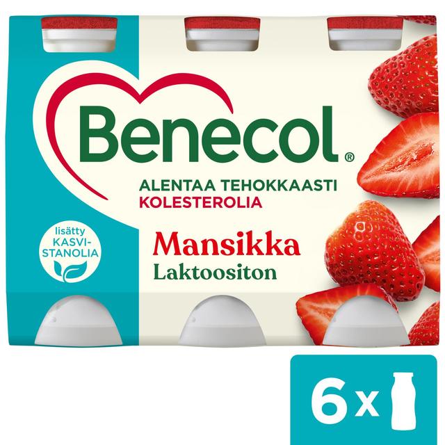 Benecol 6x100g mansikka jogurttijuoma