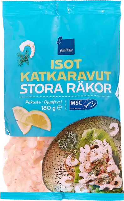 Rainbow isot katkaravut MSC 180 g pakaste