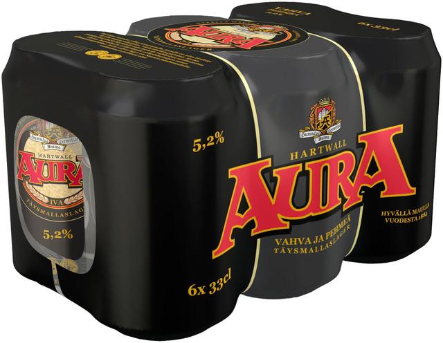 6 x Aura olut 5,2% 0,33 l