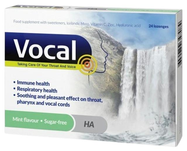 Vocal Mint imemistabletid hüaluroonhappega 24 tk