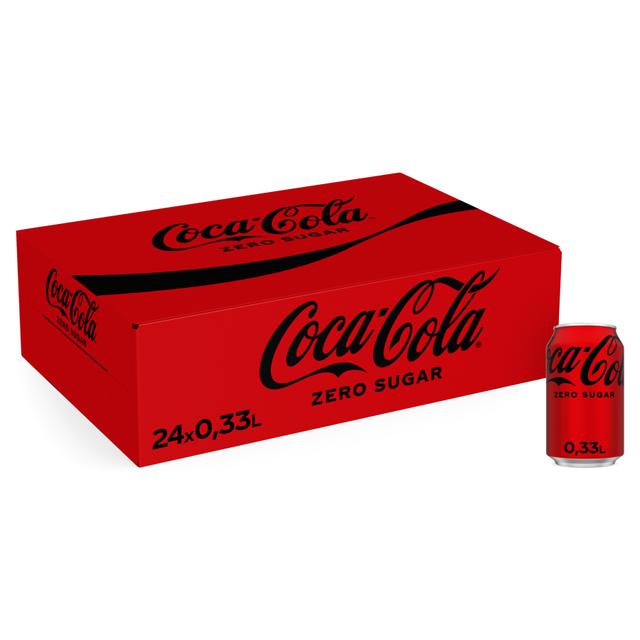 24-pack Coca-Cola Zero Sokeriton virvoitusjuoma tölkki 0,33 L