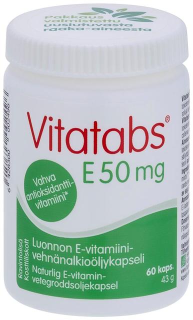 Vitatabs E 50 mg E-vitamiini-vehnänalkioöljykapseli 60 kaps