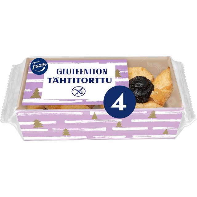 Fazer Gluteeniton Tähtitorttu 4kpl 240g, kypsäpakaste