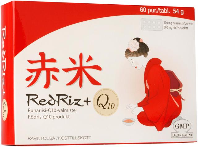 RedRiz+Q10 punariisi-Q10-valmiste ravintolisä 60tabl