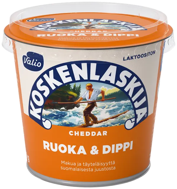Valio Koskenlaskija® Ruoka & Dippi e250 g cheddar laktoositon
