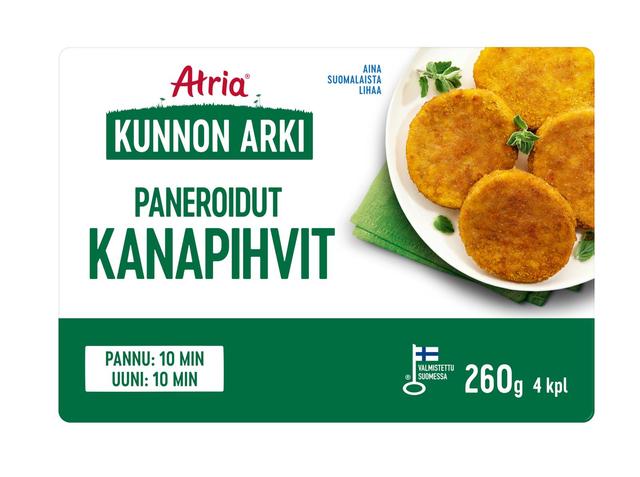 Atria Kunnon Arki Paneroidut Kanapihvit 260g