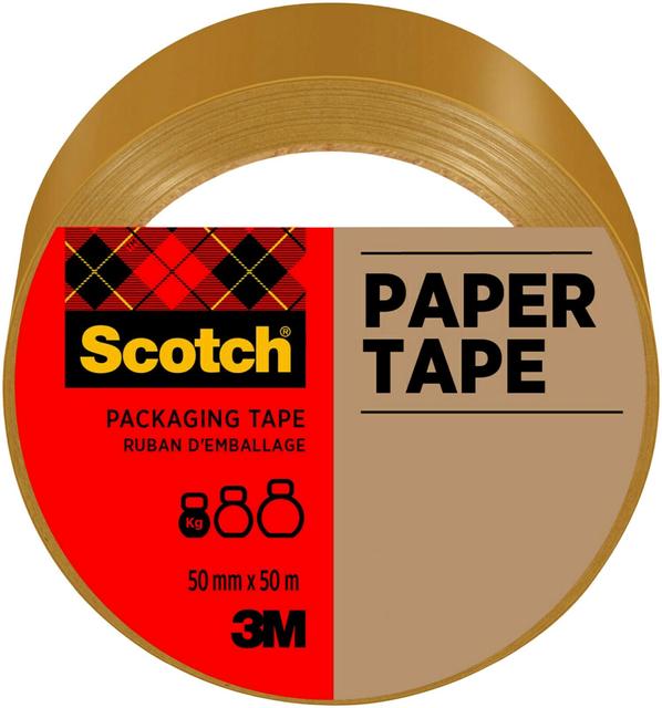 Scotch®-paperiteippi, ruskea, 50 mm x 50 m, 1 rulla/pakkaus