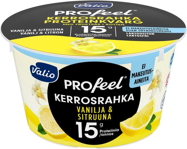 Valio PROfeel® kerrosrahka 175 g vanilja & sitruuna laktoositon