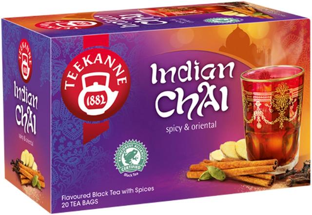 20x2g Teekanne Indian Chai mustatee, pussitee