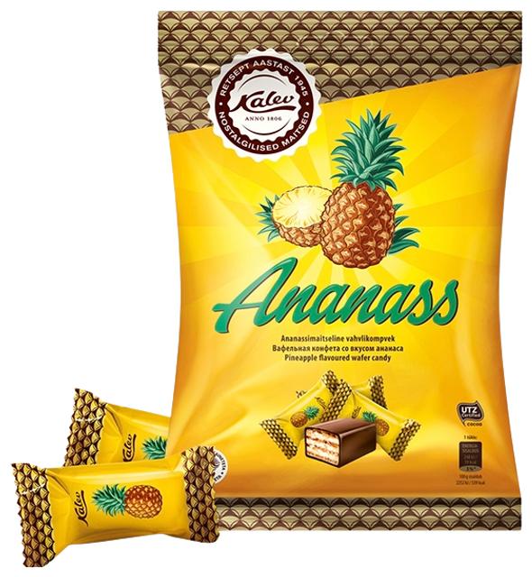 Kalev Ananass vahvlikompvekid 150 g