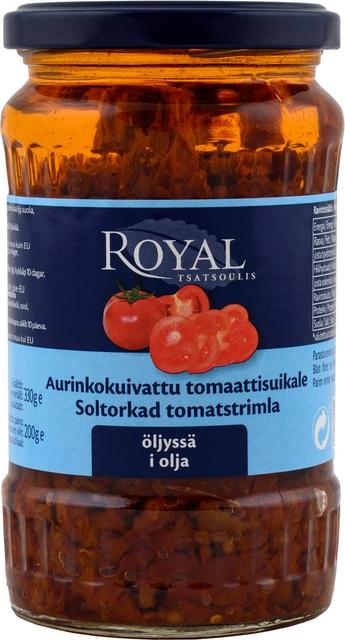 Royal 330/200g aurinkokuivattu tomaattisuikale öljyssä