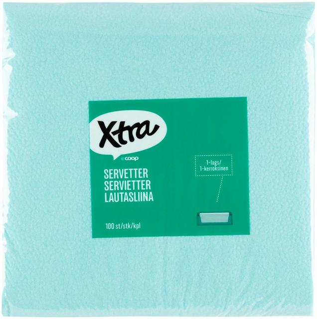 Xtra lautasliina vaaleansininen 33x33 cm 100 kpl