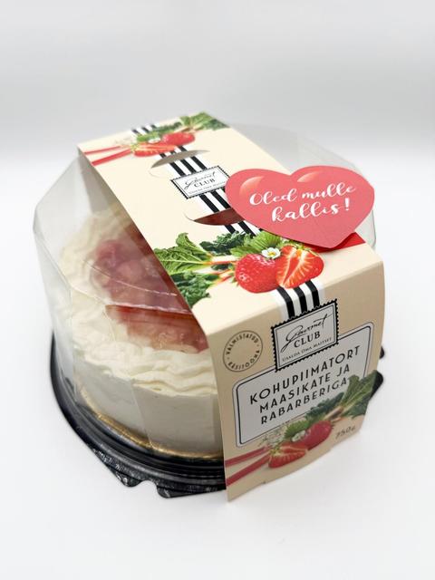 Gourmet Club Kohupiimatort maasikate ja rabarberiga 750 g