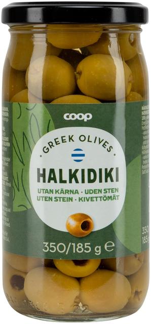 Rohelised kivideta Halkidiki oliivid 350 g / 185 g