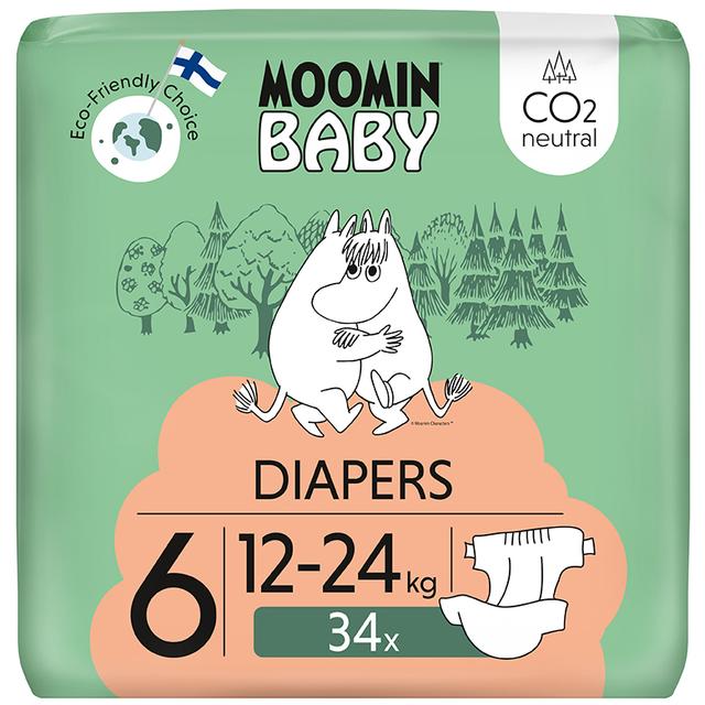 Moomin Baby Diapers teippivaippa 6 - 34 kpl 12-24 kg