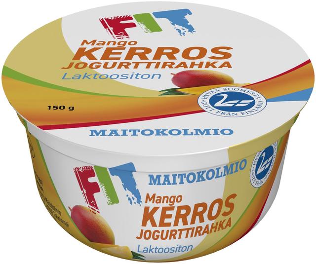 Maitokolmio FIT Kerrosjogurttirahka mango 150 g laktoositon