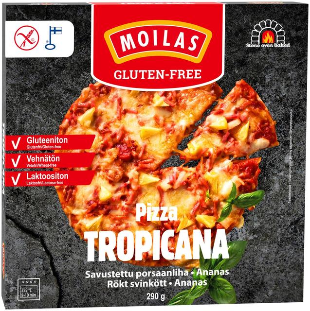 Moilas Gluten-Free, Gluteeniton Tropicana pizza 290g, pakaste