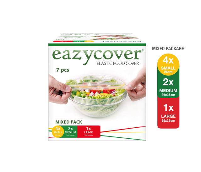 Eazycover™ Mix  7p (4S+2M+1L) - Kelmuhuppu - Pitää ruoan tuoreena pidempään