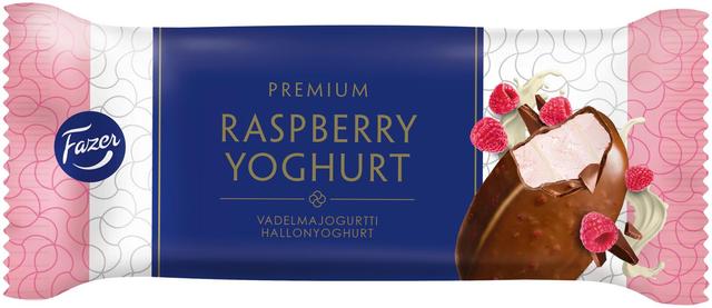 Fazer Premium Raspberry Yoghurt kermajäätelöpuikko 66g/94ml