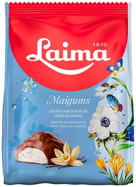 LAIMA Maigums vanillimaitseline sefiir šokolaadis 175g