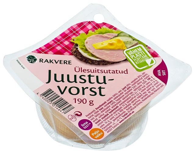 Juustuvorst, viilutatud 190 g